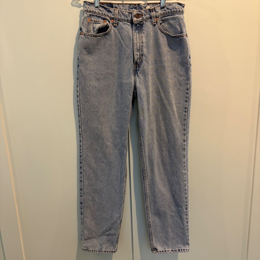 Vintage 1998 Levi's 512 Jeans Women's 12 29x31 USA Made Light Wash Slim Straight - Picture 6 of 16